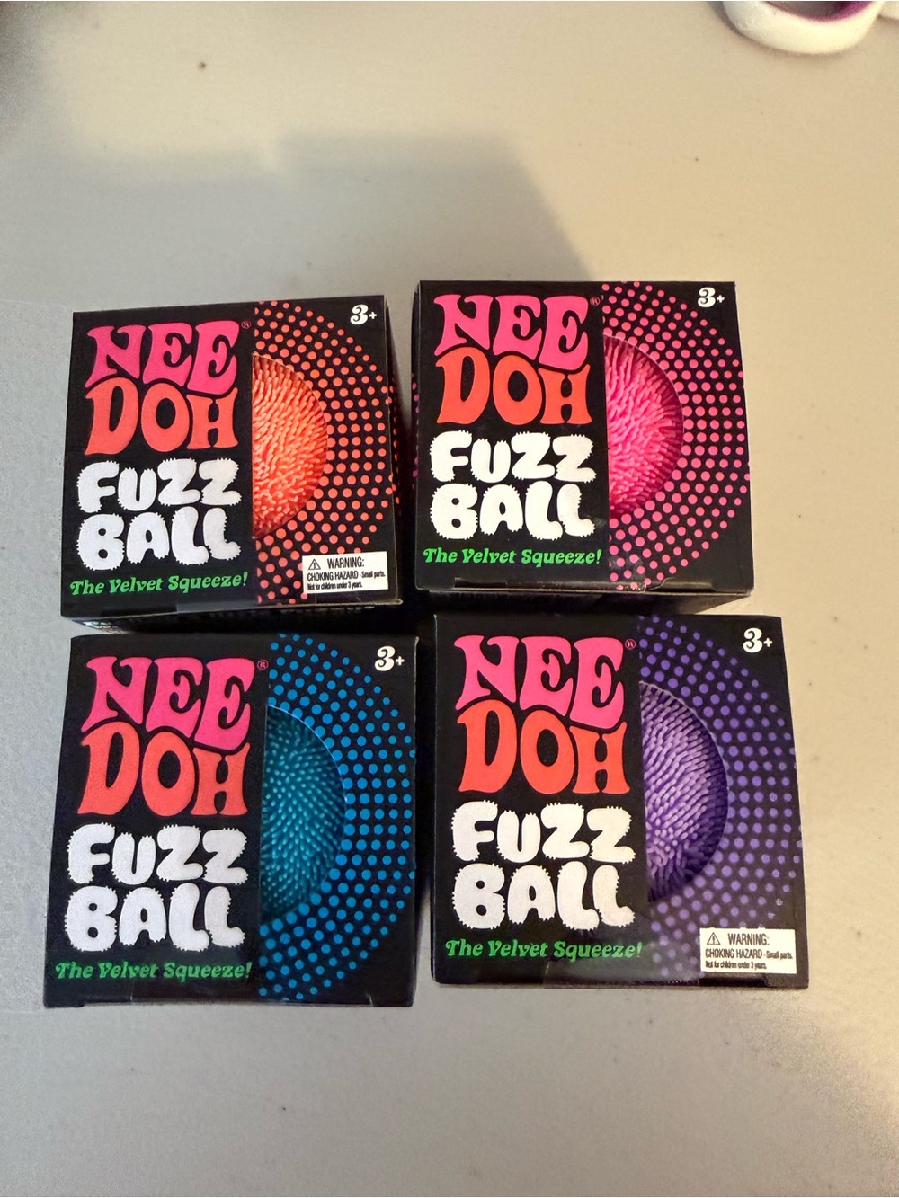 New NeeDoh fuzz ball set of 4